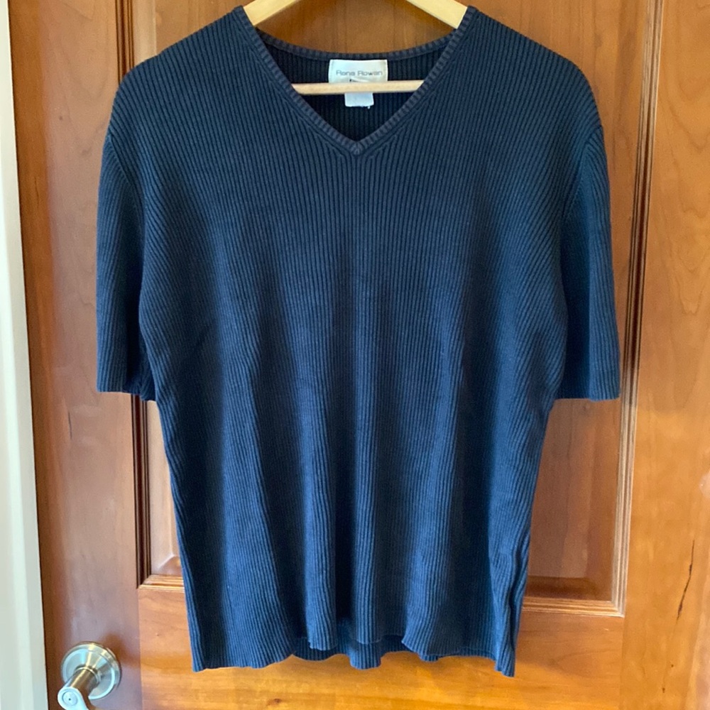 🤩 Rena Rowan - 100% Silk Sweater Blouse Top - 1X